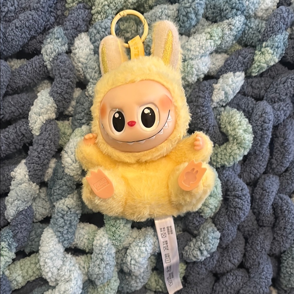 Labubu Cute Yellow Plush Keychain